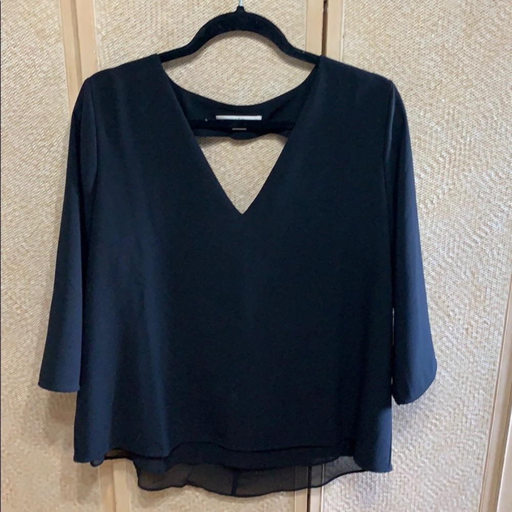 Black keyhole blouse